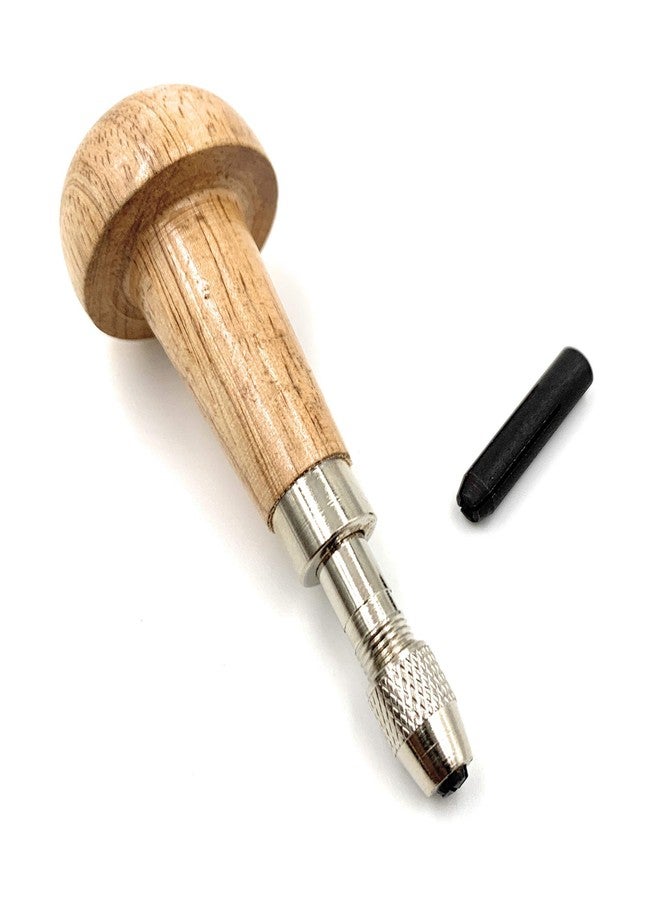 Aone Wooden Handle & Swivel Tool Handle Pin Vise Set of 2 with Adjustable Chuck for Graver, Beading Tool & Small Needle File for Bezel Setting, Jewellery & Model Making, Beading, Hobby Craft DIY - Image 2